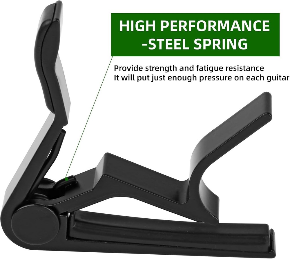 Versatile Professional Capo for 6 String Guitars & Ukuleles - Quick Change