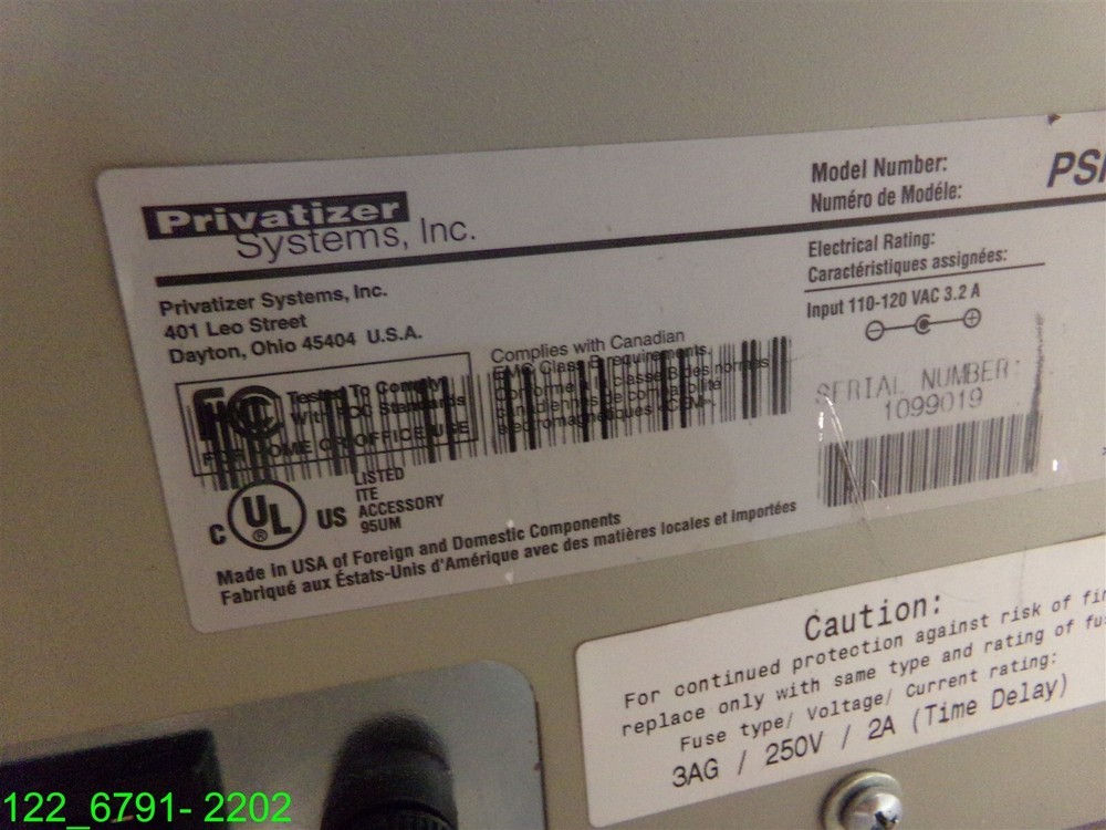 Privatized Technologies PSI6500 Stand Alone Folder / Sealer System