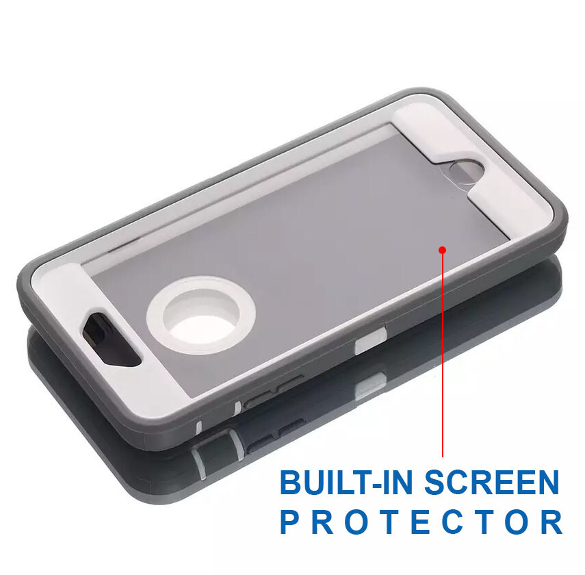 iPhone 6 Plus/7Plus/8Plus Heavy Duty Defender Rugged Case Bult-in Screen/Holster