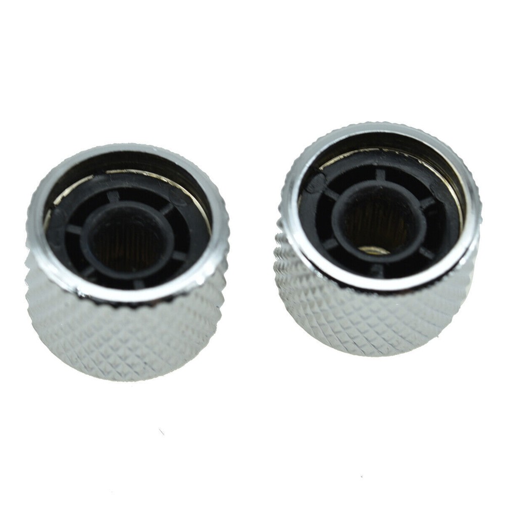 KAISH 19.5mm Abalone Inserts Dome Knobs Guitar Bass Knobs fits PBass/Tele Chrome