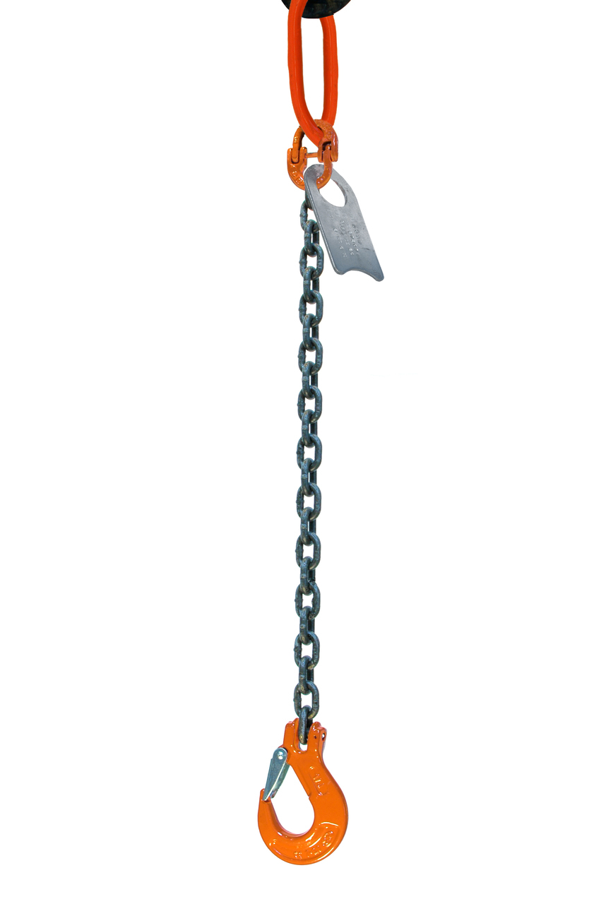 Chain Sling - 3/8" x 10' Single Leg with Sling Hook - Grade 100