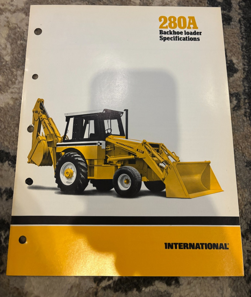 International Harvester 280A Backhoe Loader Brochure AMIL25