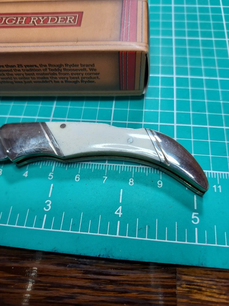 Rough Ryder Small Lockback with Smooth Bone Handle Pocket Knife - NEW