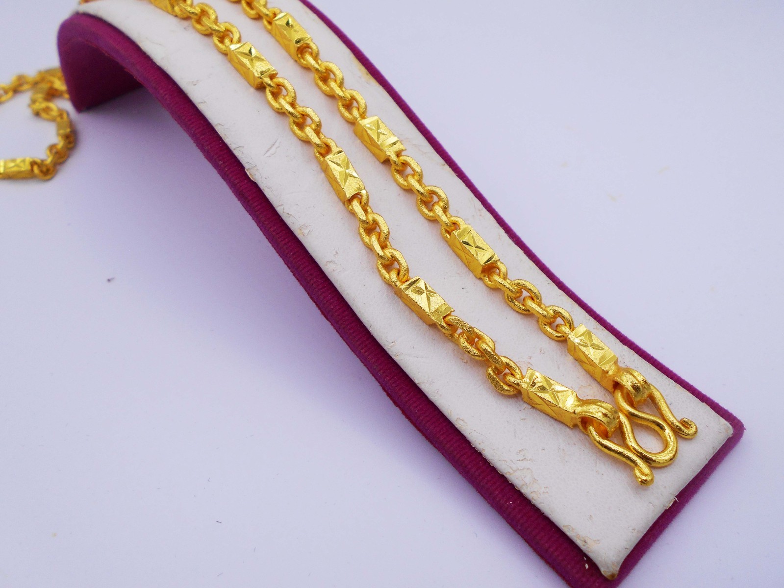 23K 24K THAI YELLOW GOLD Plated Necklace 24 Inch 50 Gram 4 MM Jewelry For Him