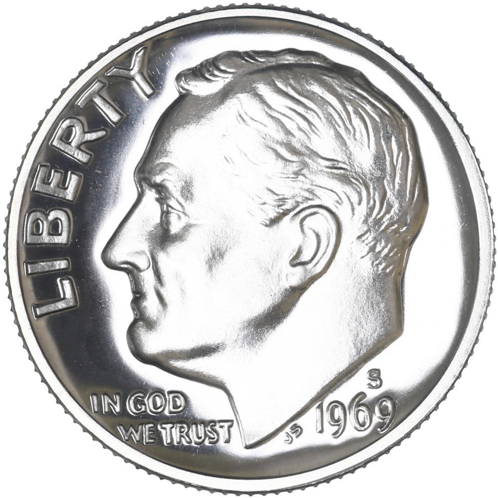 1969 S Proof Set Original Box 40% Silver US Mint 5 Coins