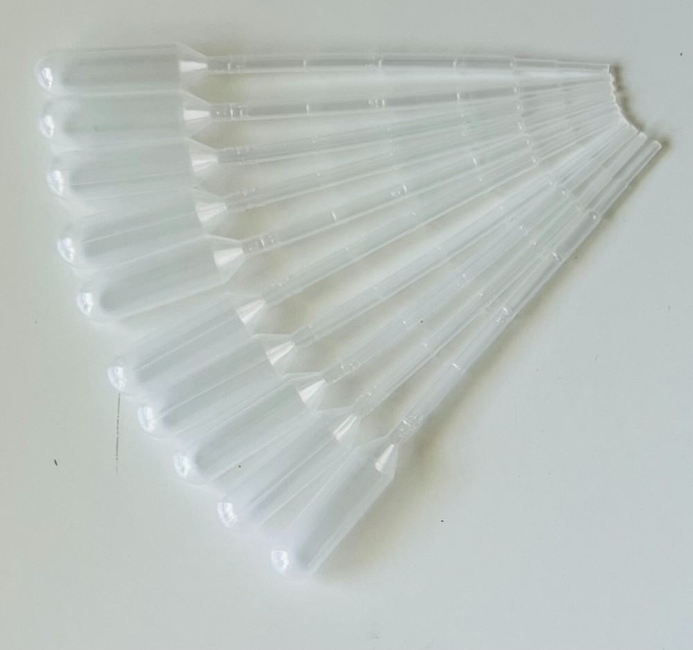 10 PCS Perfume TRANSFER PIPETTS /Bulb- Plastic - Tools Refillable Perfume /Clear