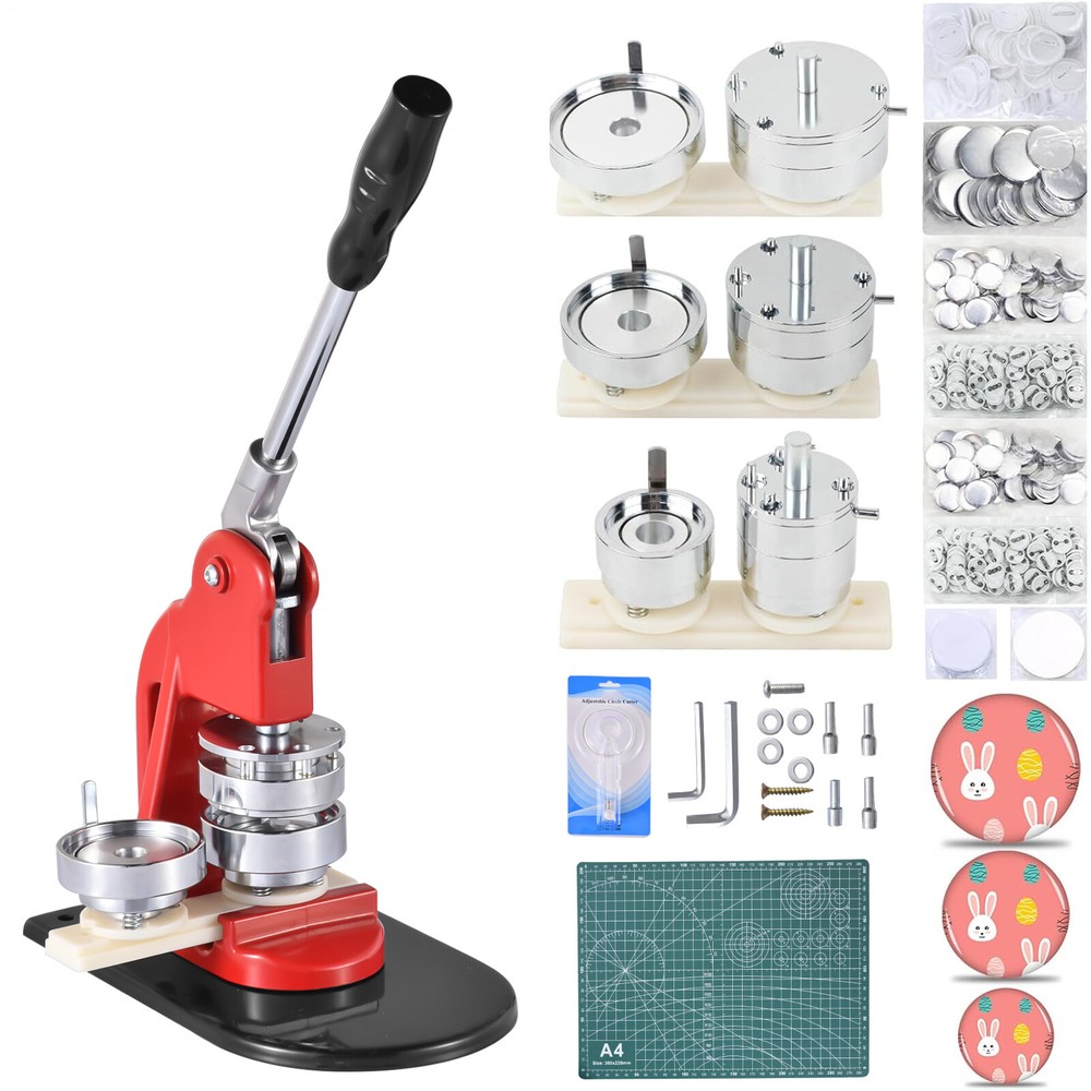Button Maker Machine Pin Badge Maker 1.25"/2.28"/3" 300Button Parts