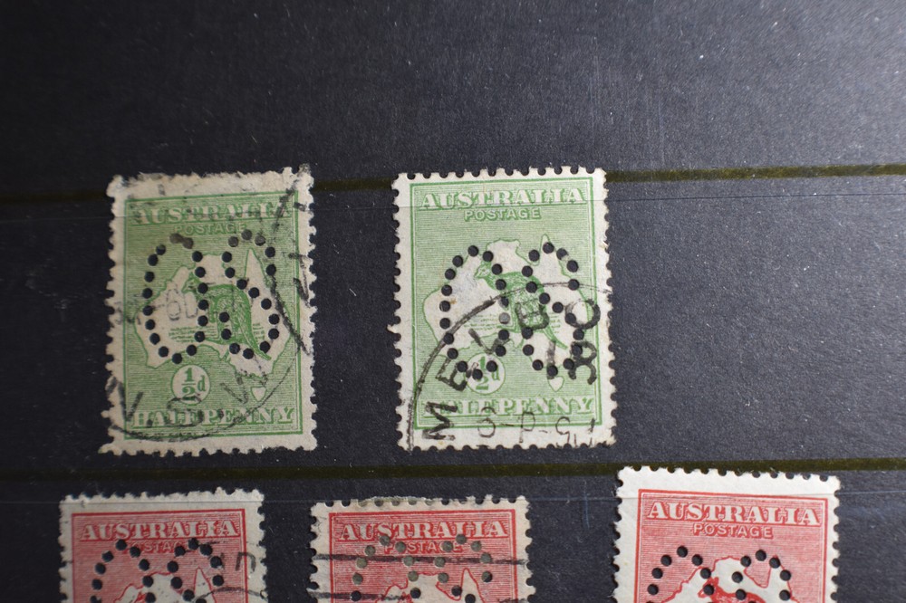 Australia Large Hole OFFICIAL Perfin