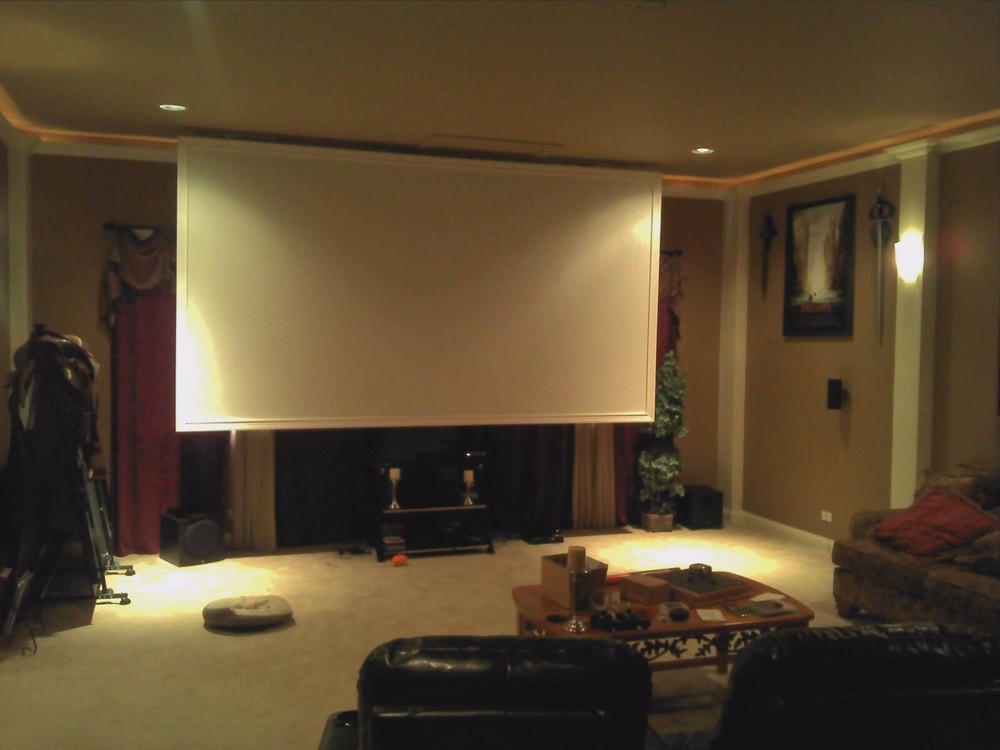 110" High Contrast Grey Projection Screen Material + Plans For DIY Fixed Frame!!