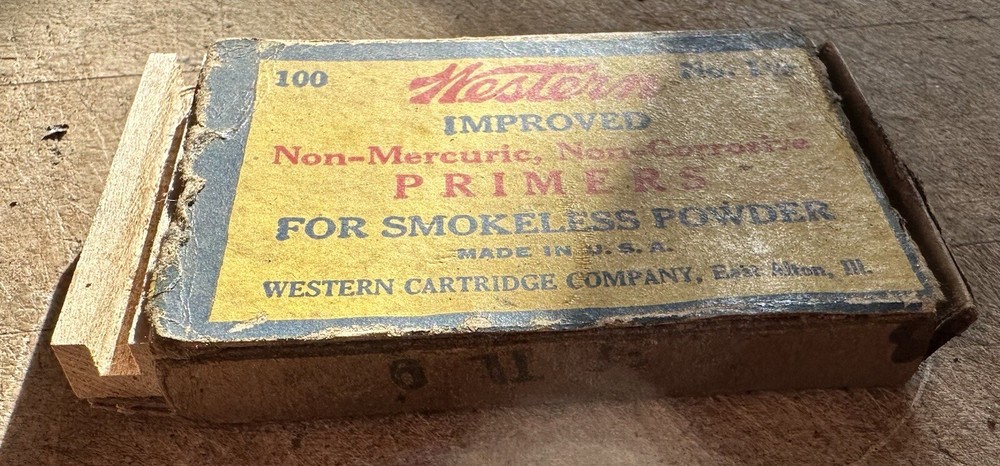 Antique Western Paper Shot Shell Empty Primer Box