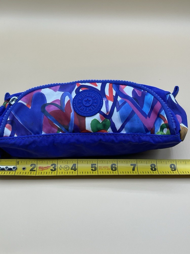 Kipling Pencil Case PURPLE with Monkey HEARTS Cool Craft Work