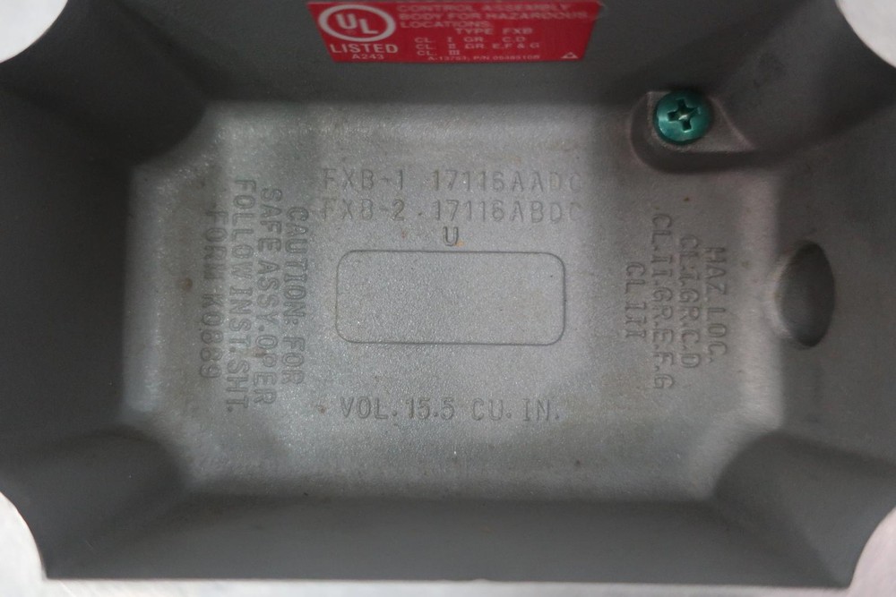 Killark FXB-1WW Dead End Splice Box 1/2in