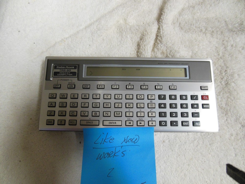 Tandy TRS-80 Pocket Computer. working