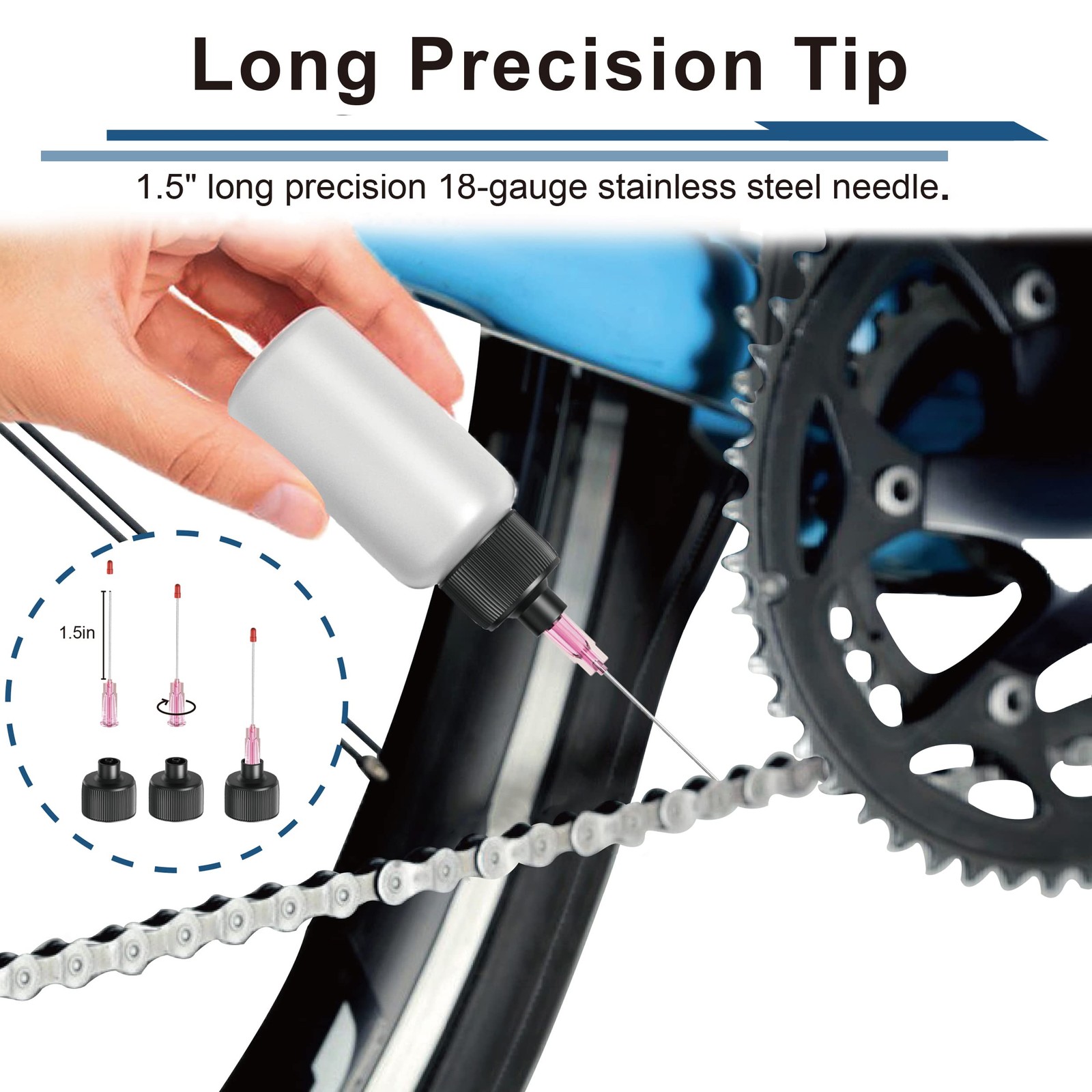 5 Pcs Needle Oiler 1 oz LDPE Precision Gun Oil Bottle Set