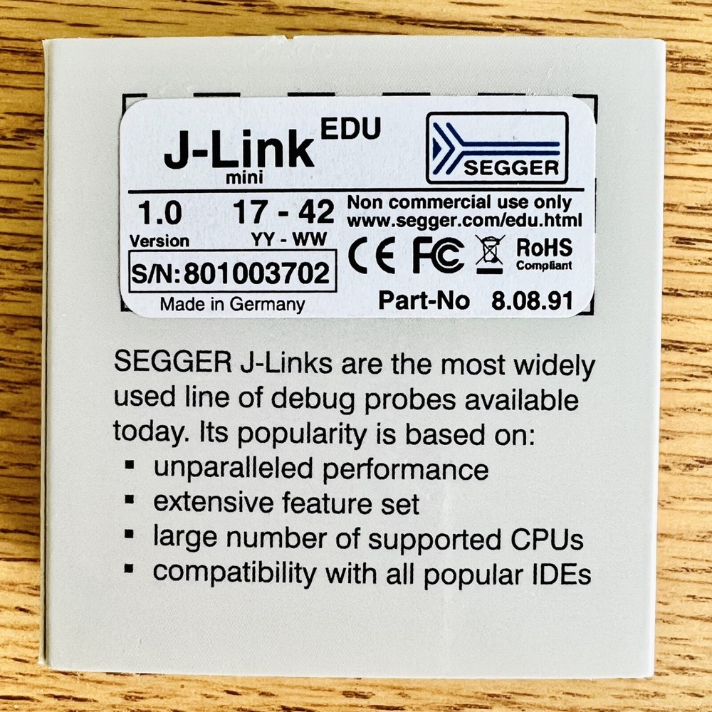 Segger J-Link EDU mini - JTAG/SWD Debugger 8.08.91