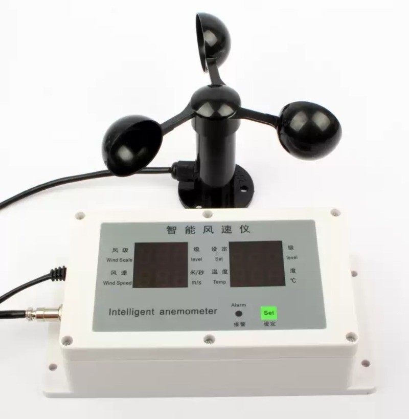 Tower Crane Anemometer Wind Speed Meter Weather Wind Force Separate Unit