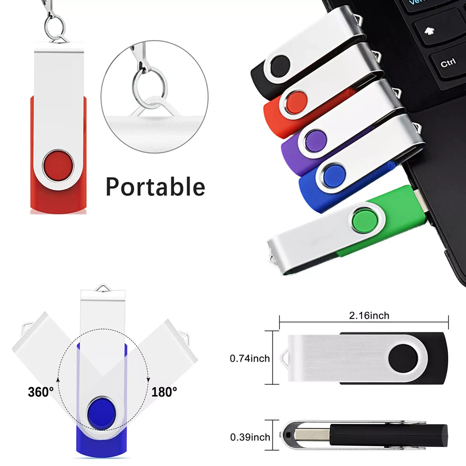 20/50/100Pack USB Flash Drive Memory Stick thumb Pen Drive Wholesale 1MB-32GB