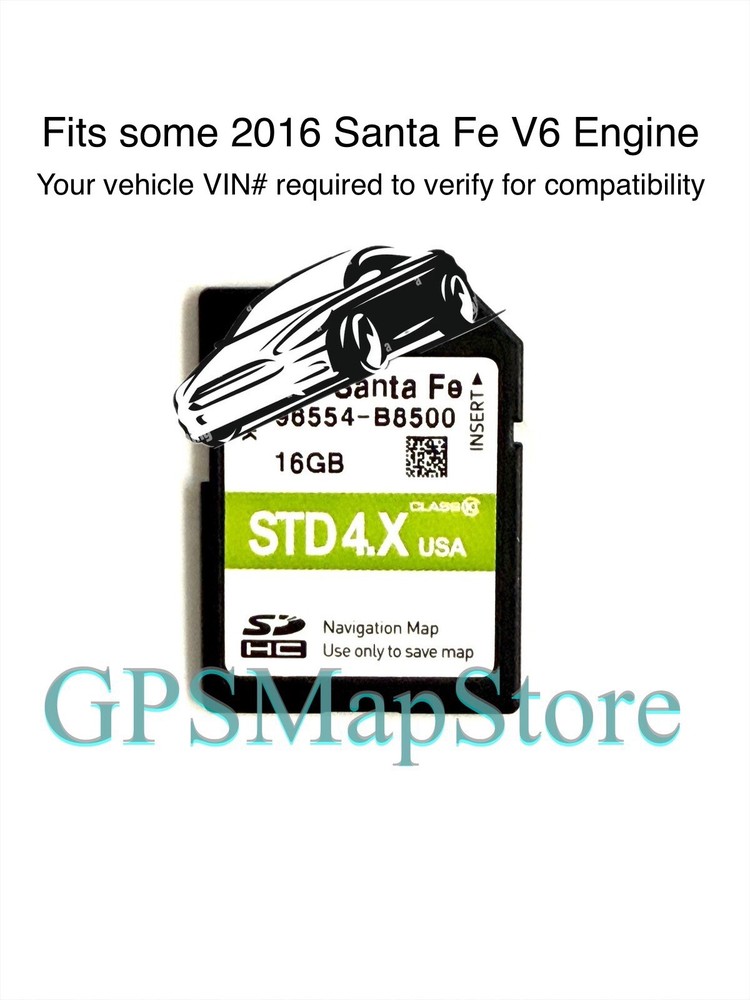 2016 Santa Fe V6 Engine GPS Navigation Memory SD Card U.S CAN Map Genuine #B8500