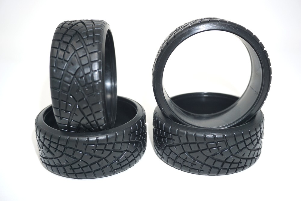 Nitro Hobbies 1/10 V-Shaped Hard Plastic On Road Drift Tires (4pc)