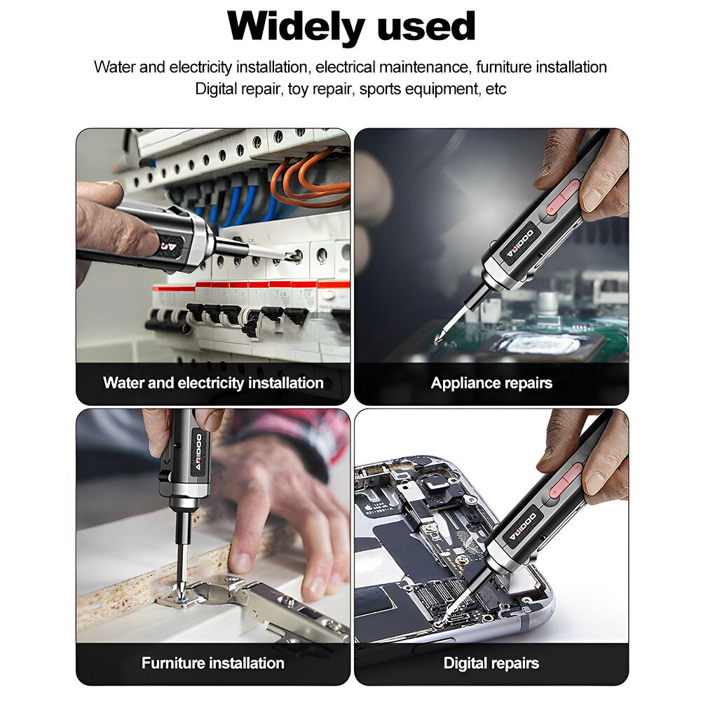 Mini Rechargeable Cordless Electric Screwdriver Drill USB Charging Power Tool