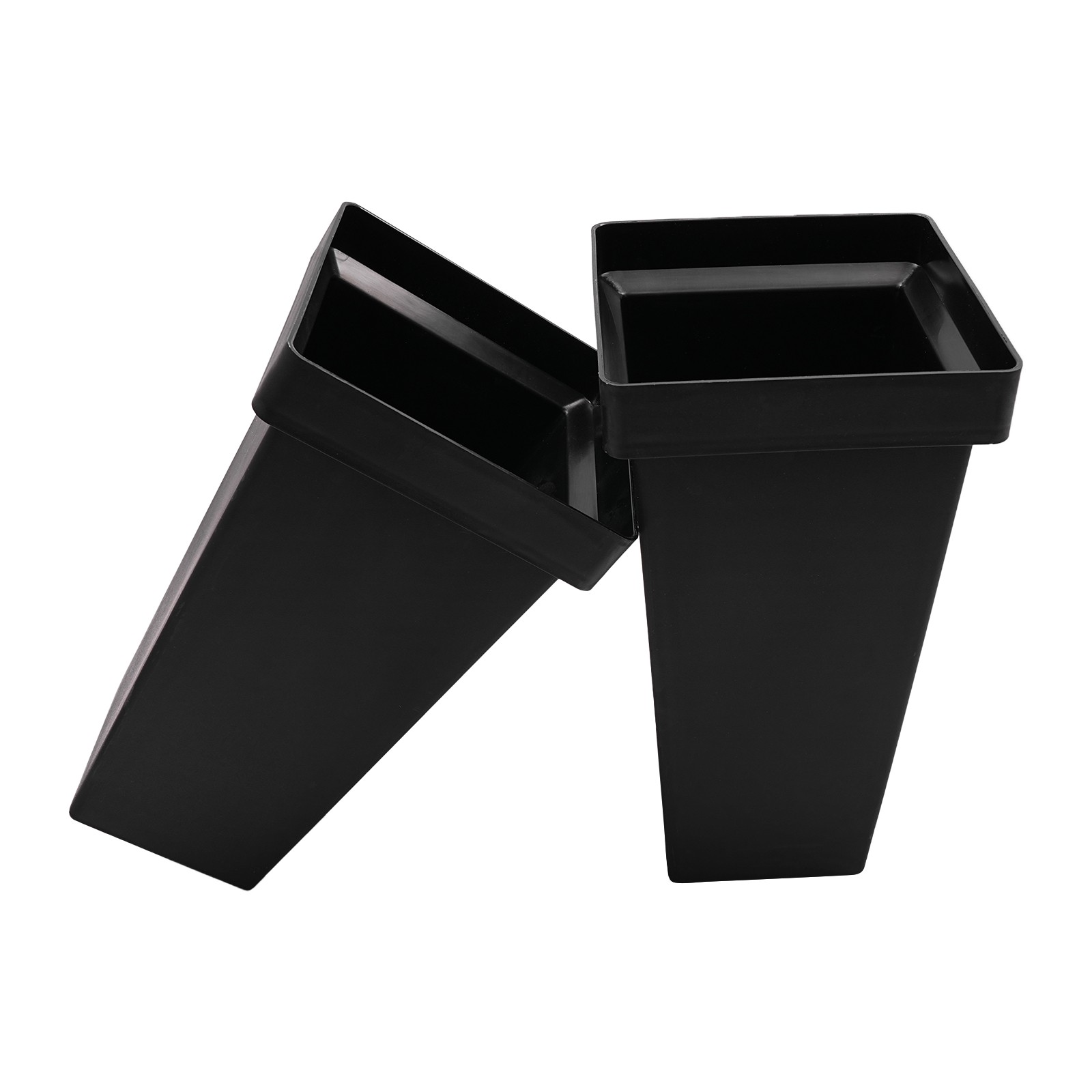 12 Pcs Black Plastic Flower Buckets, Flower Display Buckets, Wedding Flower Disp