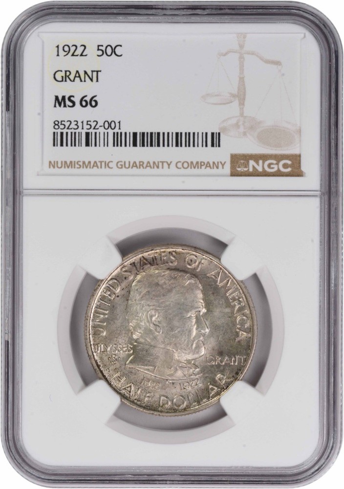 Grant Commemorative Silver Half Dollar 1922 MS66 NGC