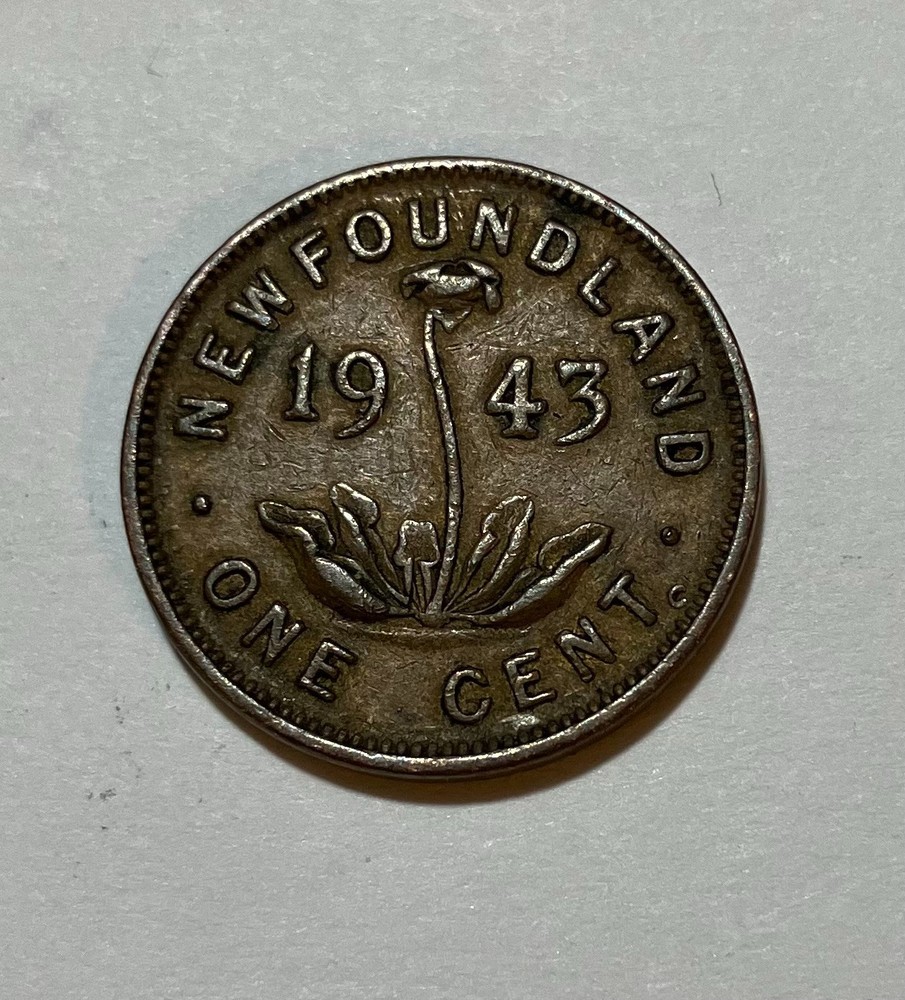 1943 Newfoundland Small One Cent Penny