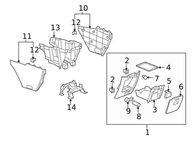 Genuine GM Compartment 15119271