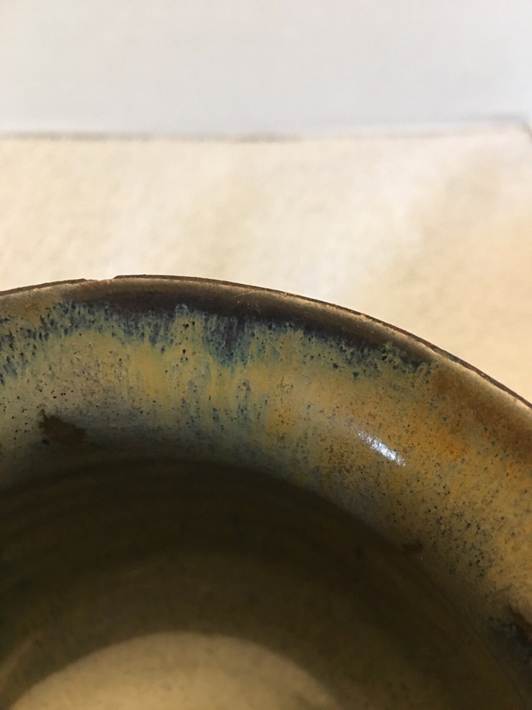 Face Pottery Decor Piece / Planter Artist Signed & Dated 2001