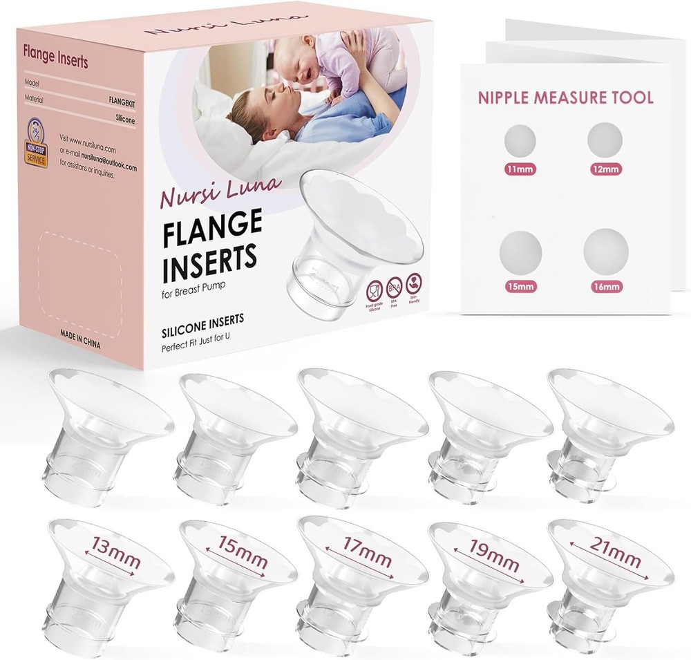 Breastfeeding Essentials: 10PCS Silicone Flange Inserts for Comfortable Pumping