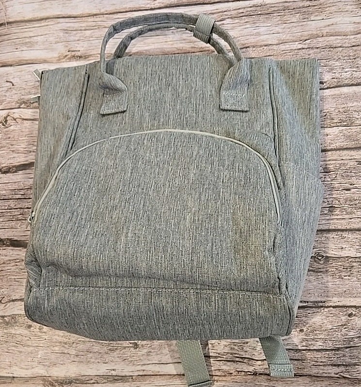 Insulated Backpack Tote Cooler Gray 3 Compart. Adjustable Strap NWOT (211)