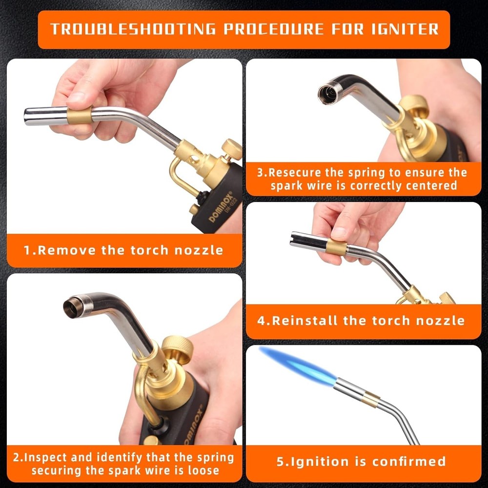 Efficient Trigger Start Gas Torch - Perfect for Welding, Cooking & Repairs