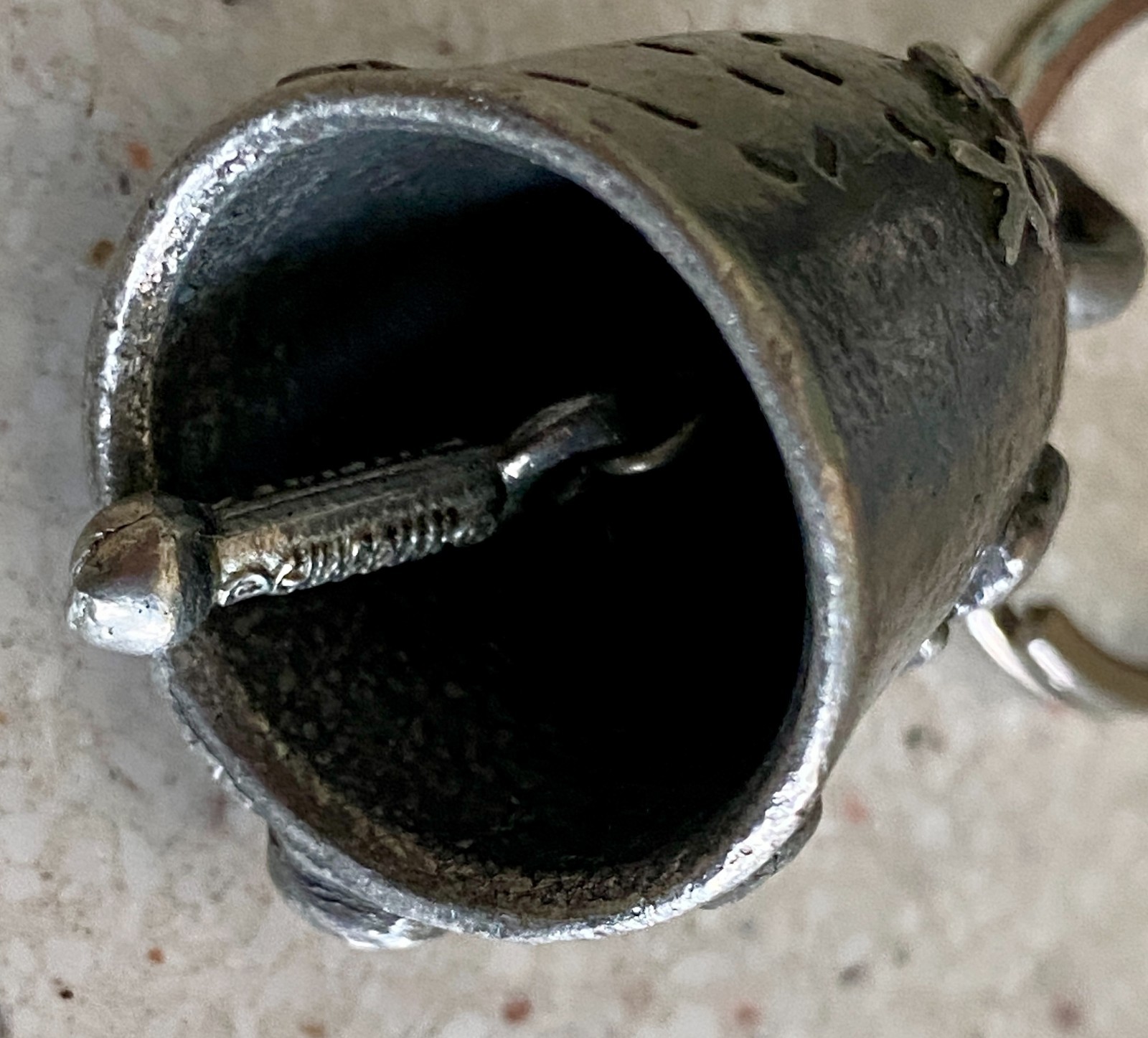 Pirate Skull Guardian Ride Bell Silver Tone Motorcycle Luck Biker