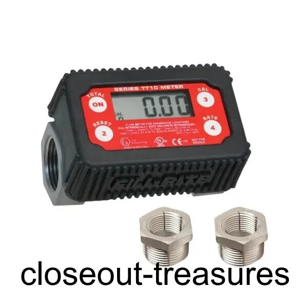 Fill-Rite TT10AN 1" NPT 2-35 GPM Inline Turbine Digital Fuel Meter NEW - NO BOX!