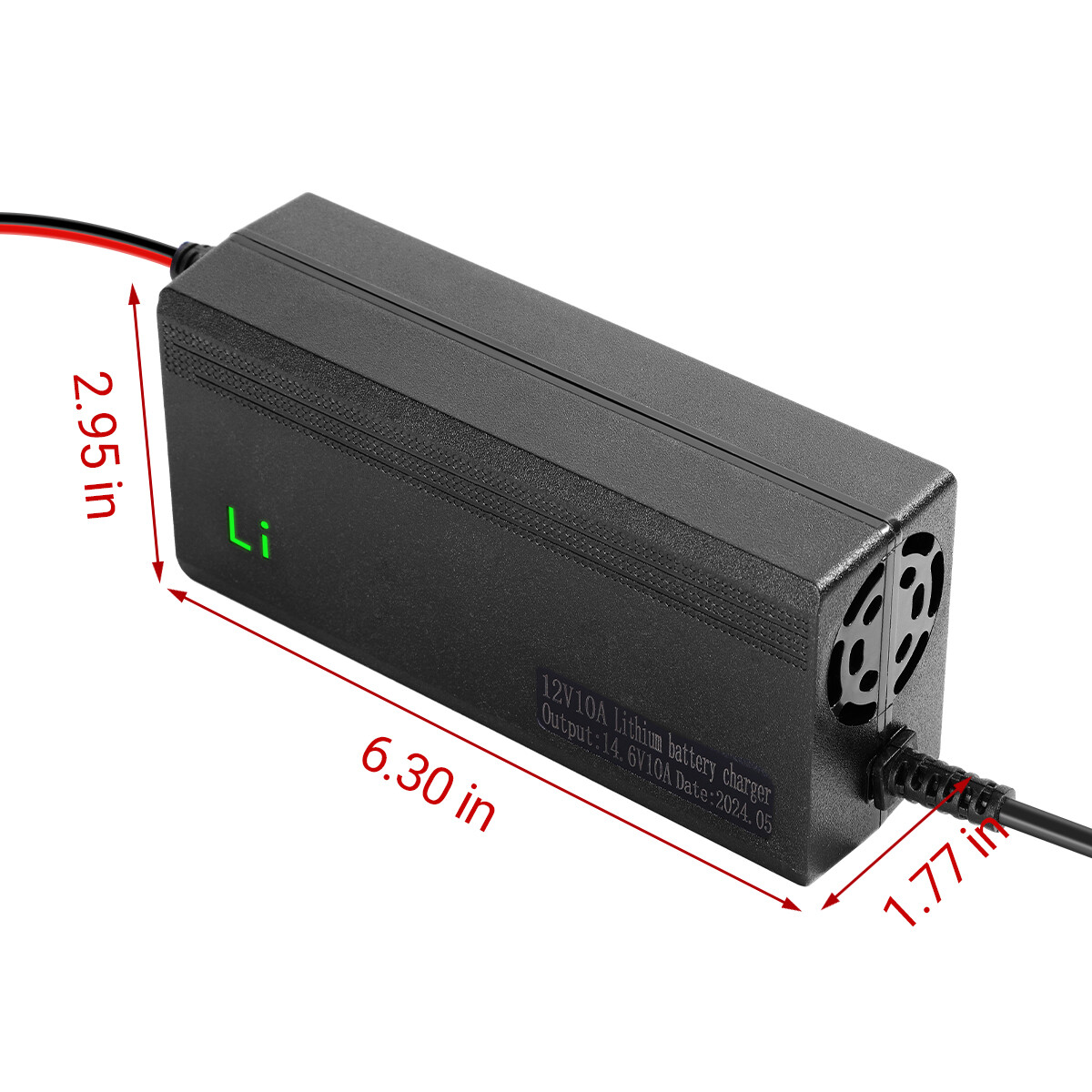 14.6V 10-Amp Smart Fast Charger For 12V Lithium Iron Phosphate (LiFePO4) Battery
