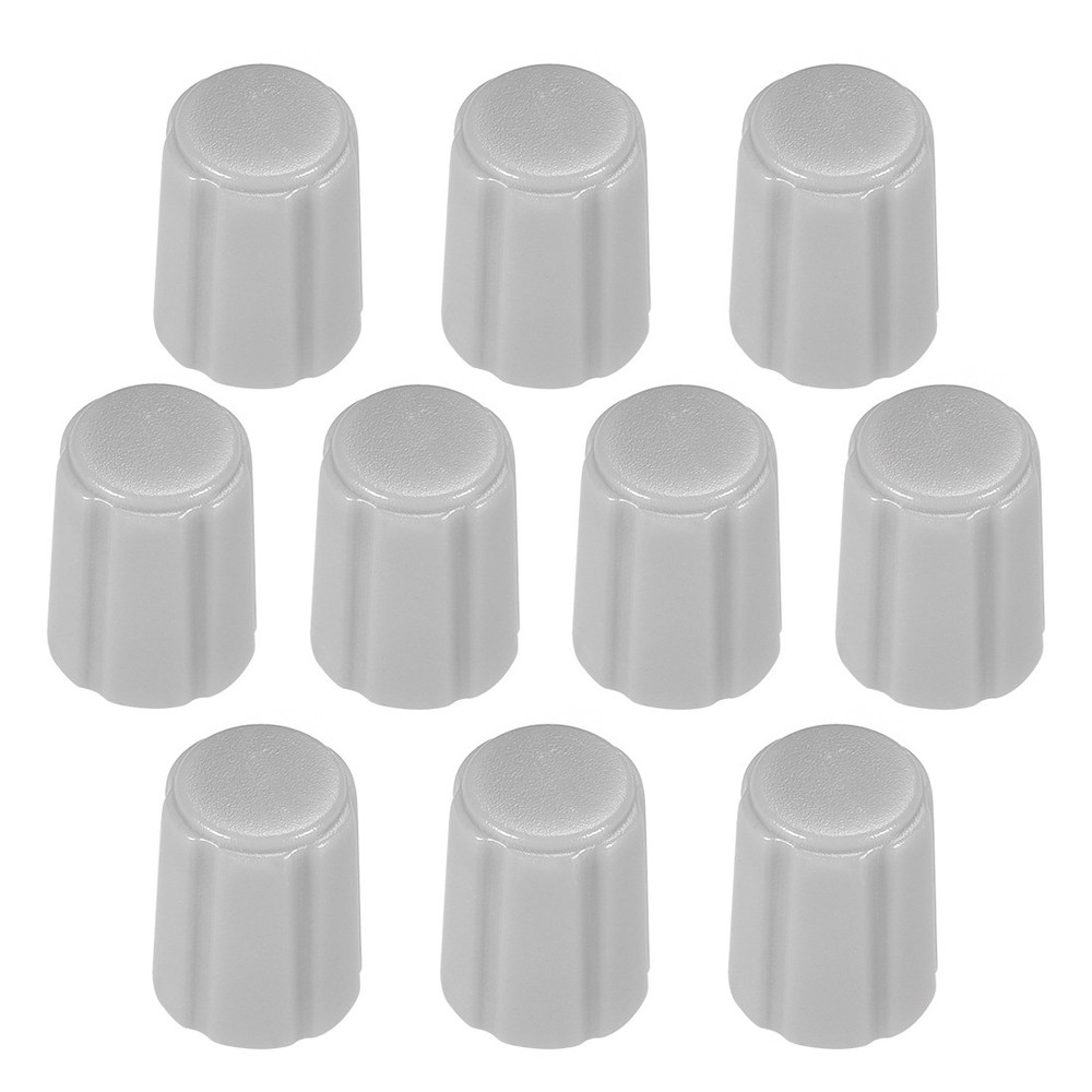 10pcs 4mm x 6mm Potentiometer Control Knobs for Electric Guitar Grey