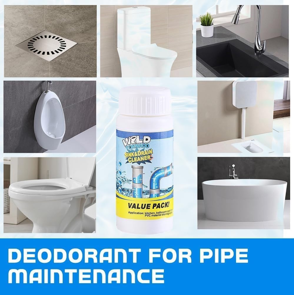 Powerful Clog Remover - 8.15 Oz Solid Drain Cleaner for Easy Drain Maintenance
