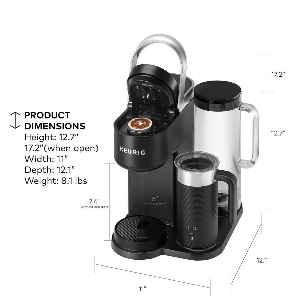 K-Cafe SMART Single Serve K-Cup Pod Coffee Maker, Black