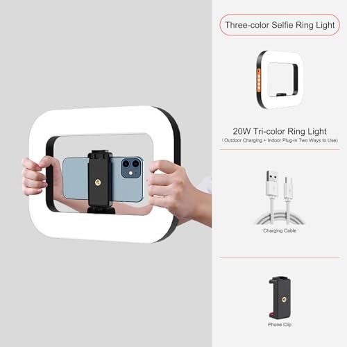 Selfie Ring Light, Handheld Ring Selfie Light Kit, USB-Powered Portable YM200