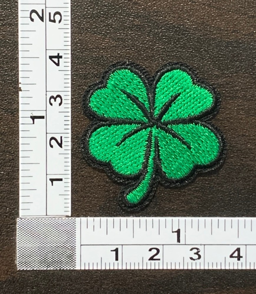 Four Leaf Clover Lucky Irish Embroidered Iron On Patch