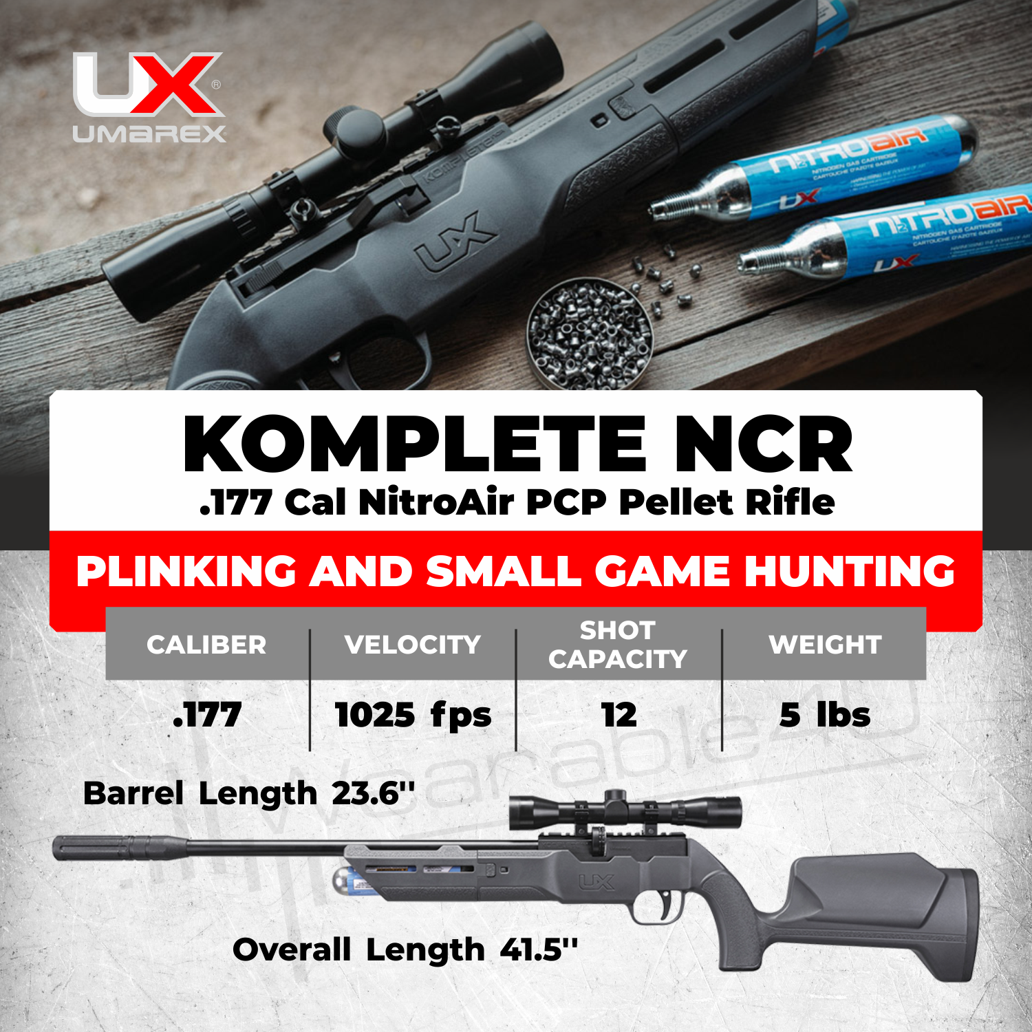 Umarex Komplete NCR .177 caliber Side lever PCP Air rifle 2251556