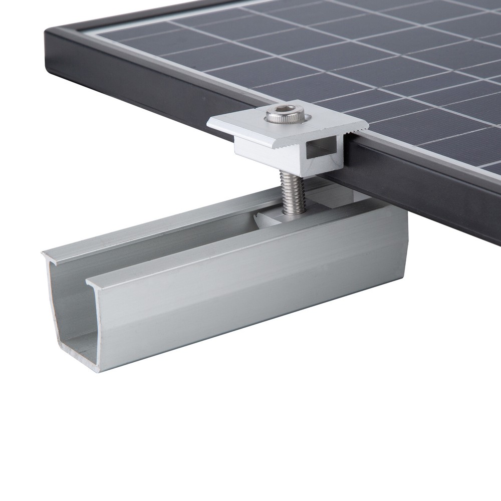 Solar Panel Mounting Brackets Kit Fixing Clamp Set System for 1-4x Solar Panels