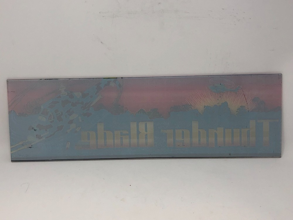 Used Sega THUNDER BLADE marquee - great shape!