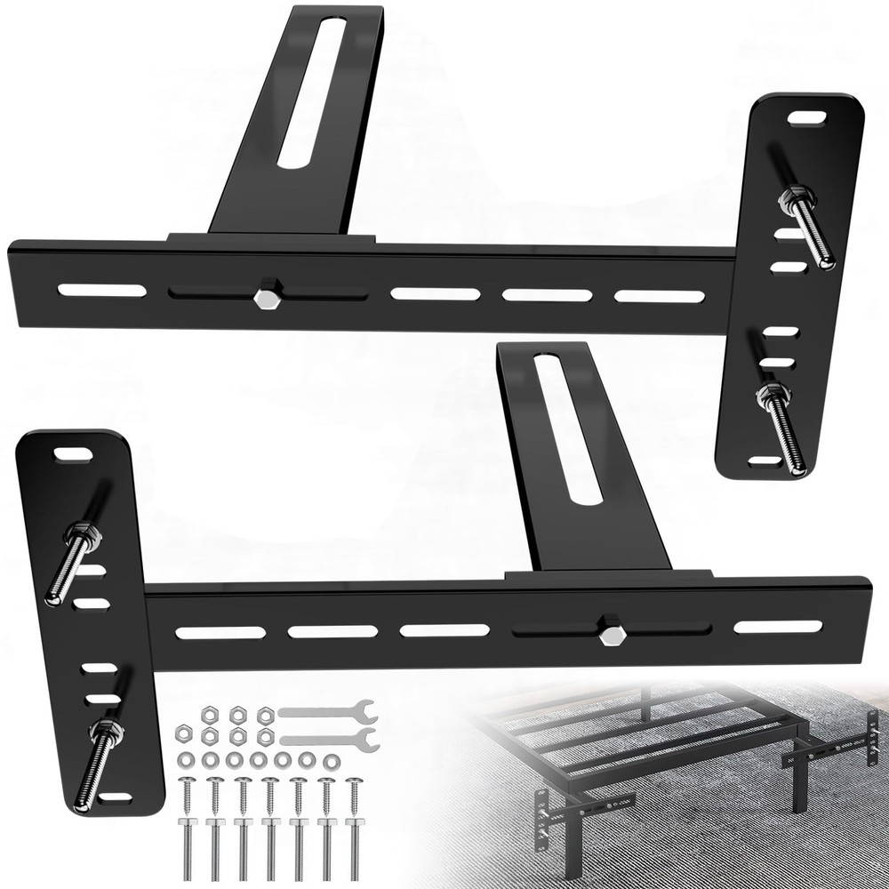 Universal Bed Headboard Brackets, Adjustable Bed Base for Twin/King/Queen/Ful...