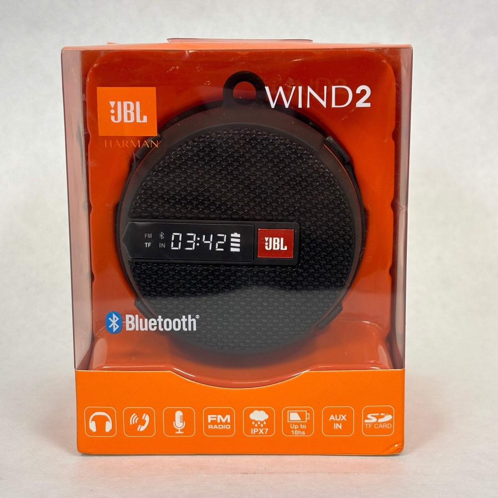 New JBL WIND 2 Portable Wireless Bluetooth Speaker Black JBLWIND2