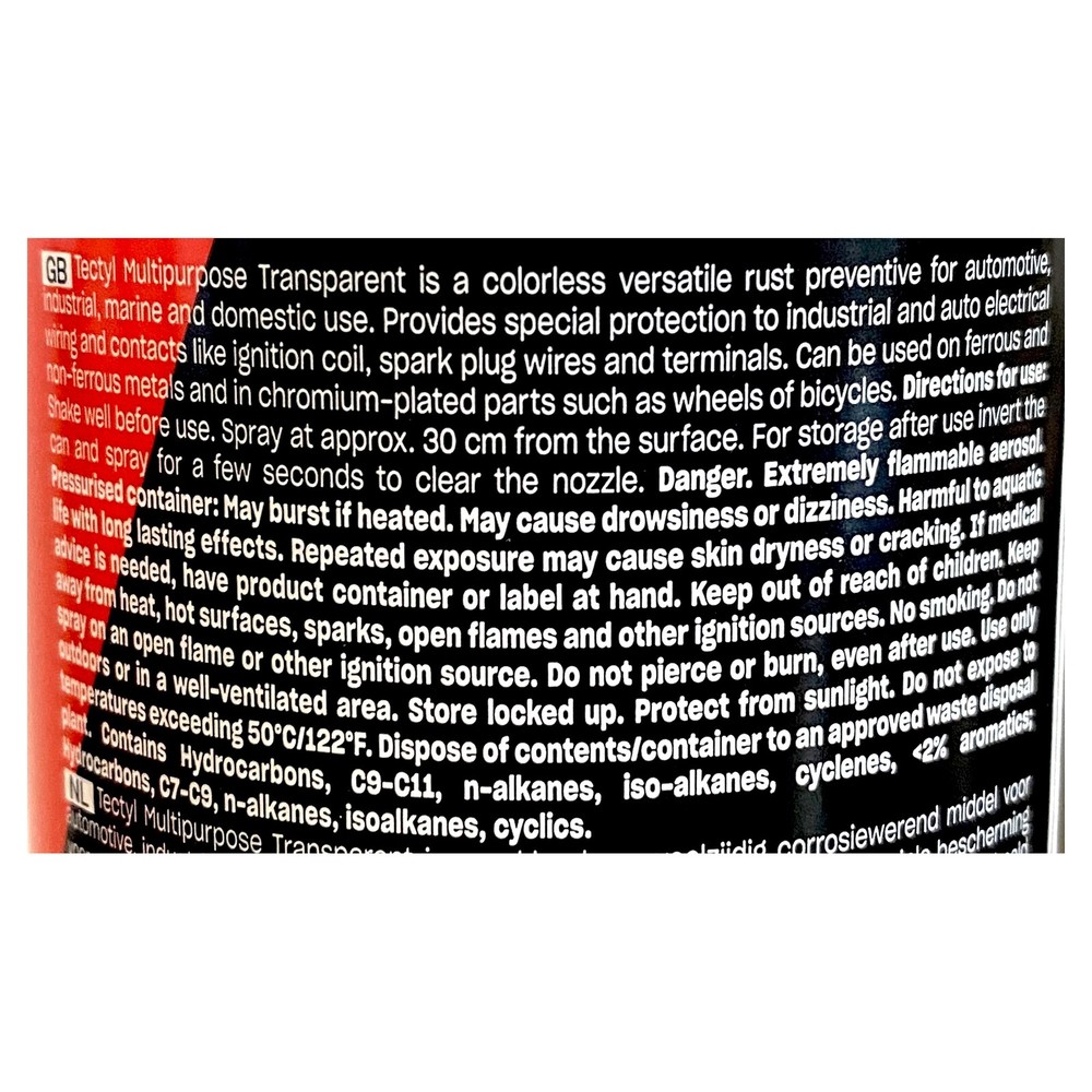 Tectyl Multipurpose Transparent - Corrosion Preventative Spray Aerosol