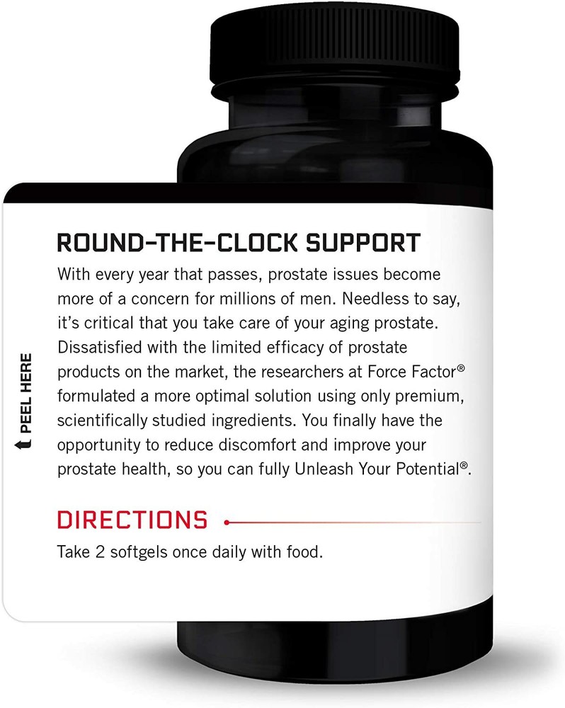 Force Factor Prostate Support Formula with African Plum Tree 60 Softgels New
