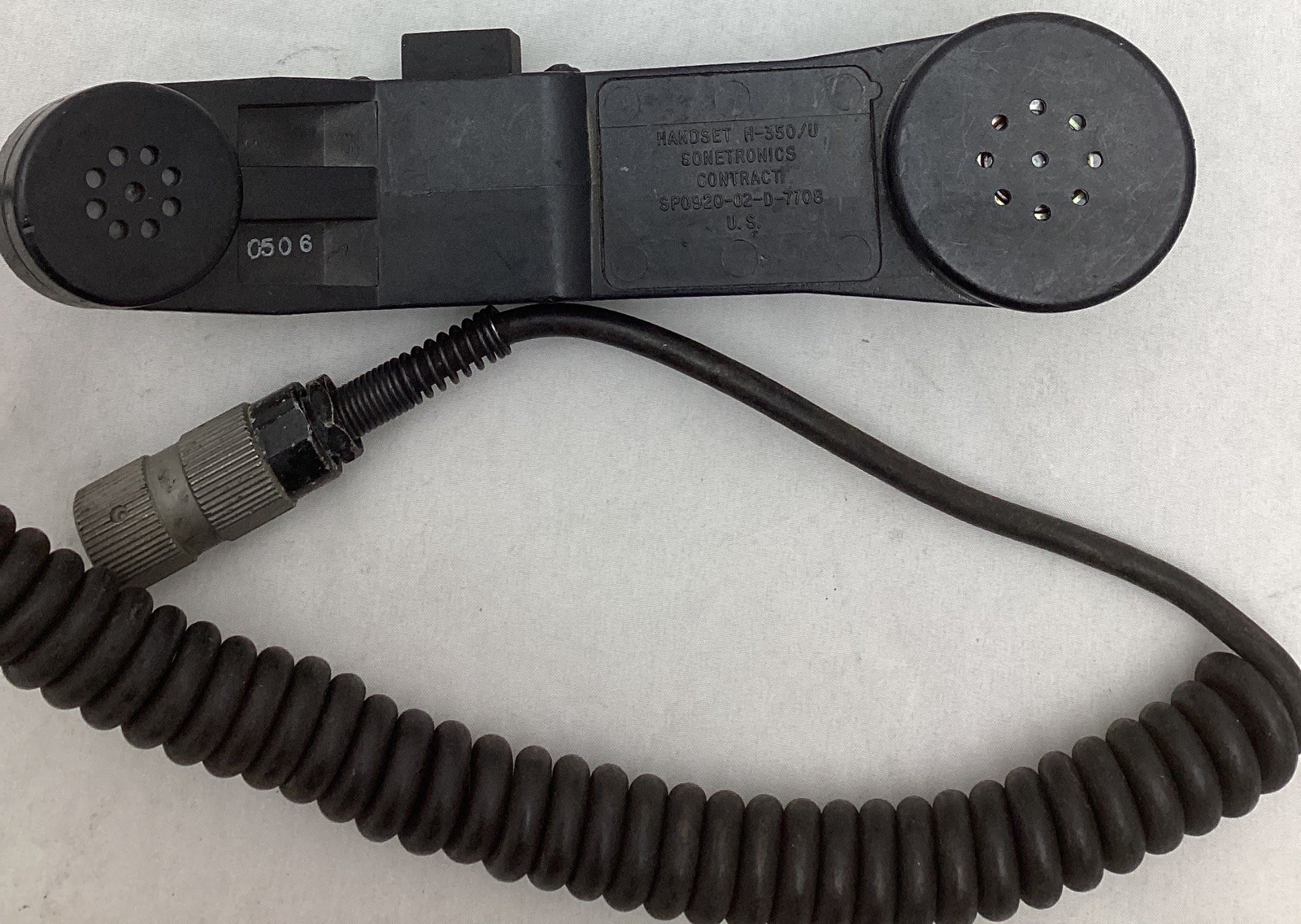 Sonetronics H-350/U 98230 ON273827 Military Radio Handset 6 Pin U329 PRC-148 152