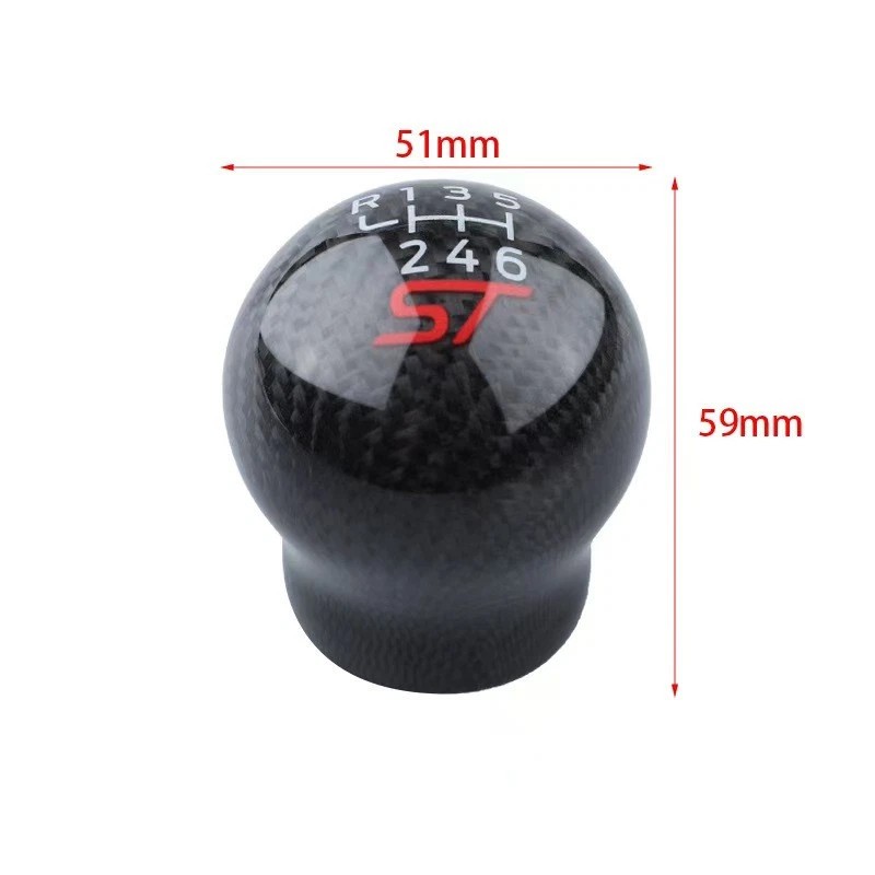 CARBON FIBER SHIFT GEAR KNOB for FORD FOCUS MK3 MK4 FIESTA MK7 MK8 ST ECOBOOST S