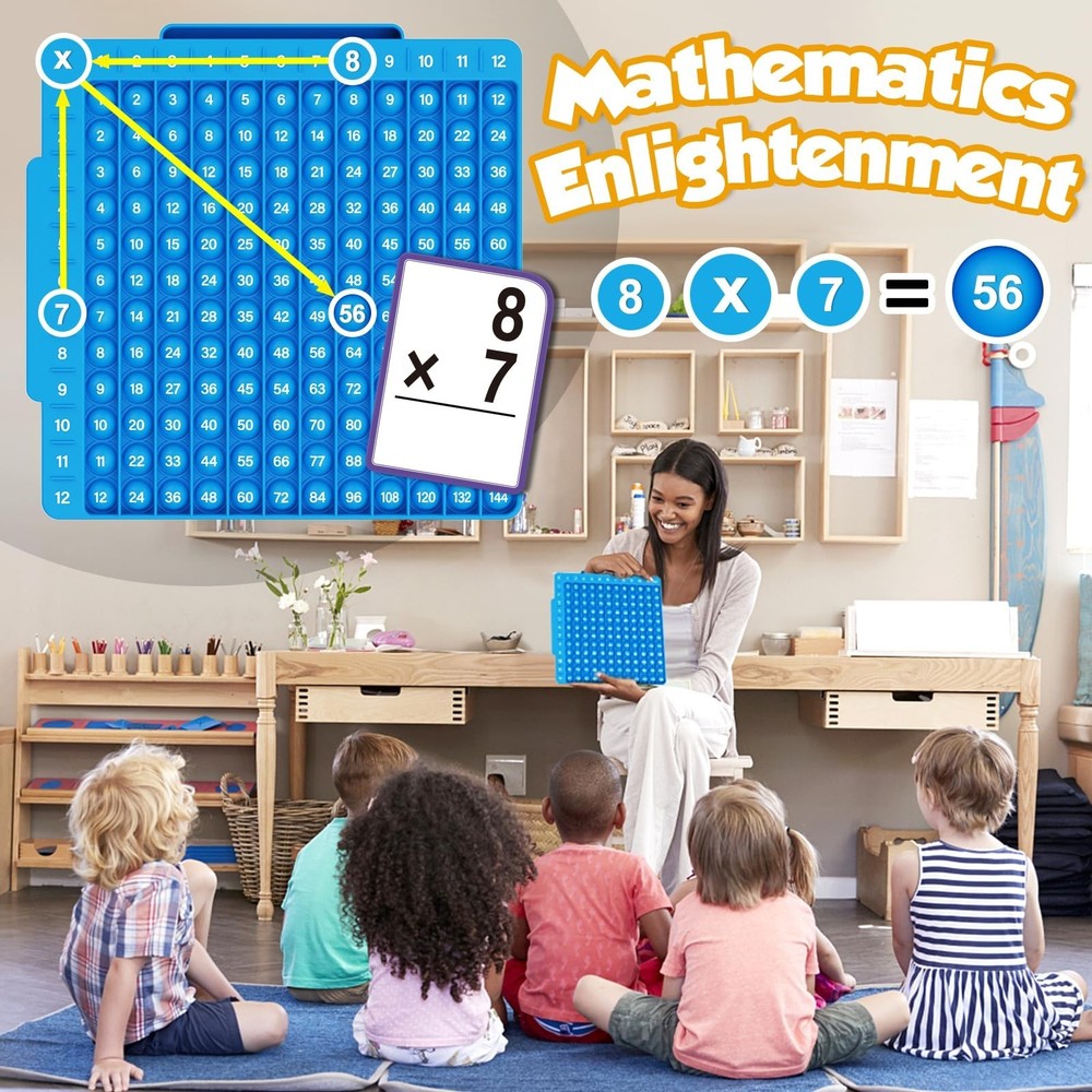 Torlam Multiplication Flash Cards + Math Board, Time Table Chart Flashcards f...